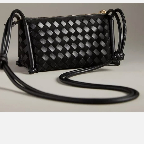 Dolce Vita Handbags - Dolce Vita Black Woven Crossbody Bag